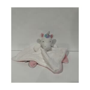 Carter Unicorn Baby Lovey White Pink Security Blanket Toy Plush Clip Pastel